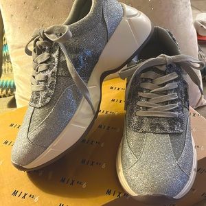 MIX No. 6 silver shimmer sneakers NIB